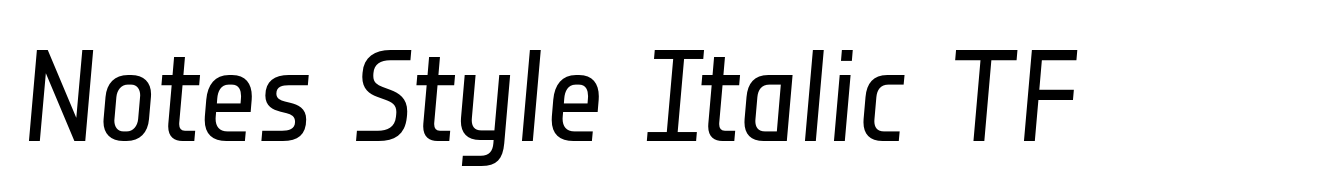 Notes Style Italic TF